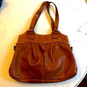 Patricia Nash • brown leather Napoli shoulder bag